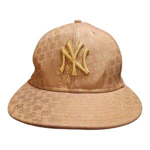 NY Yankees Tan and Gold Baseball Hat